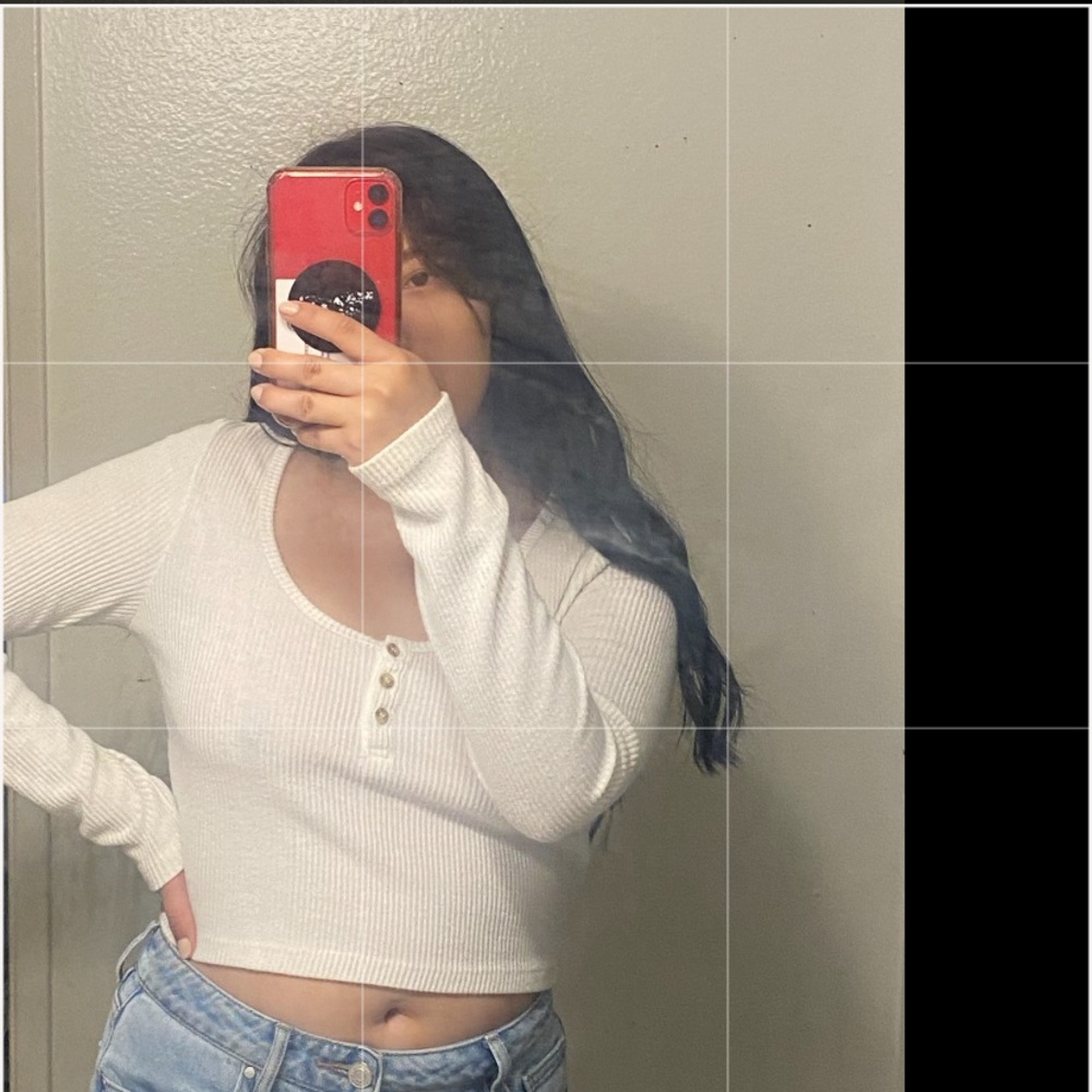 White long sleeve very soft texture